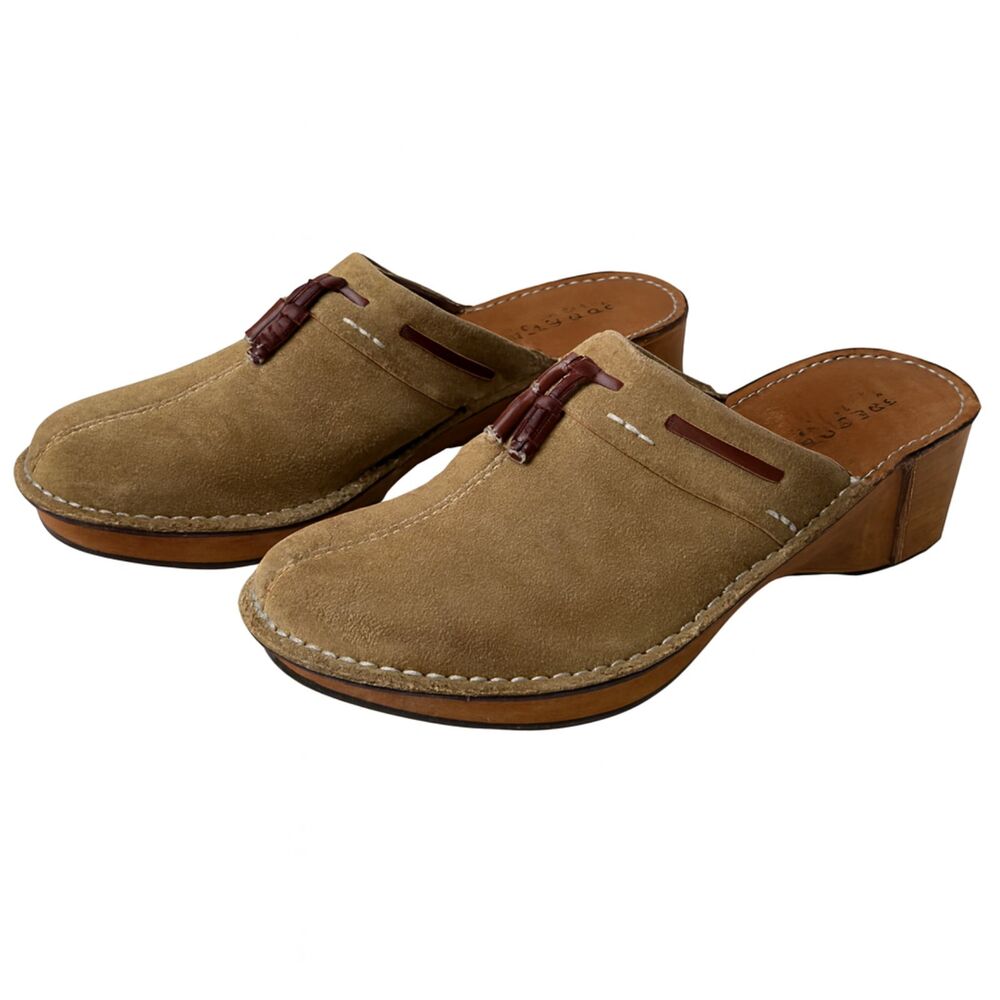 Sperry Top-Sider Women’s Brown Suede Slip-On Clogs Mules Comfort Block Heel Size
